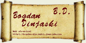 Bogdan Dinjaški vizit kartica
